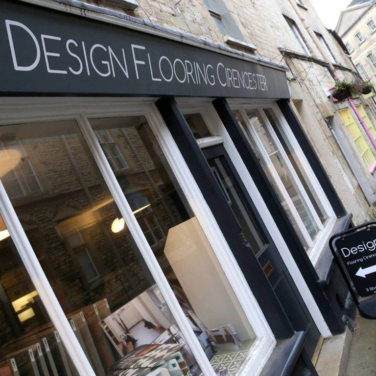 design flooring shop front signage and window
