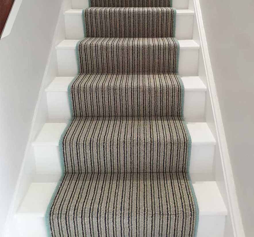 newly fitted stair runner in customers home